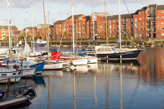 Boats on Preston Docks