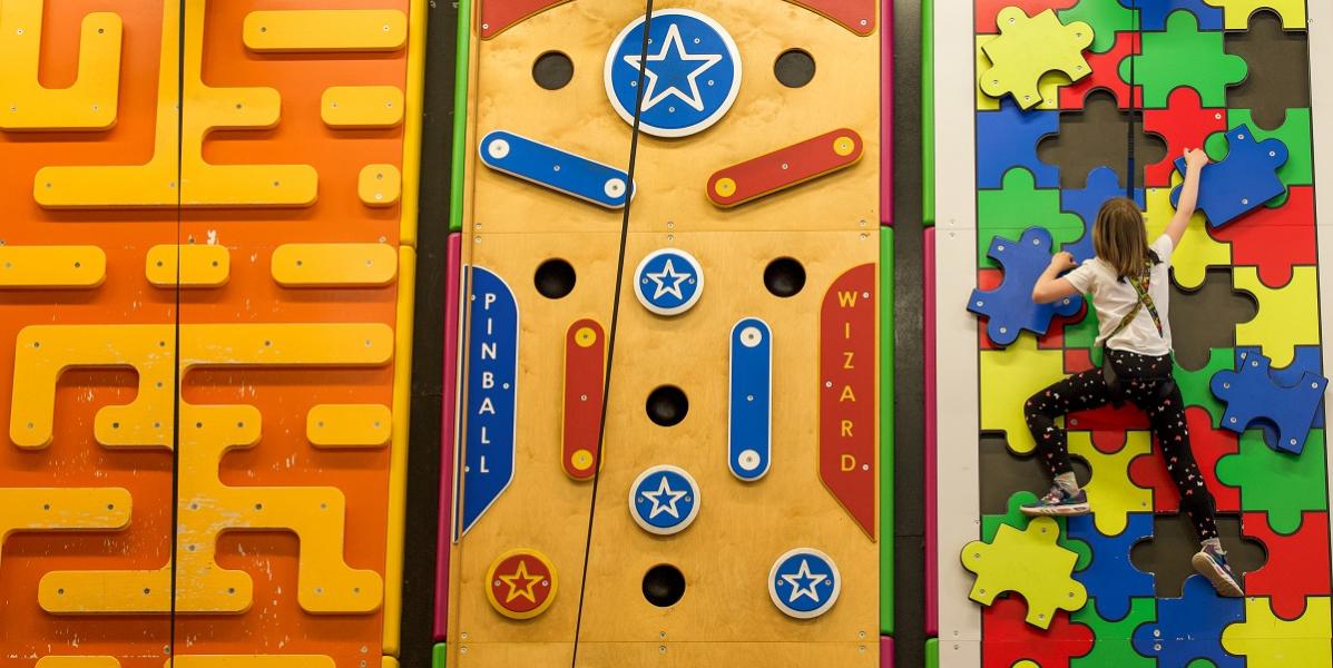 Child climbing at Clip n Climb Preston