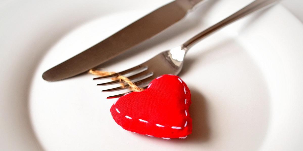 Knife and fork with heart decoration Knife and fork with heart decoration
