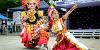 South Asian performance taking place during Mela 2021 on Preston Flag Market.