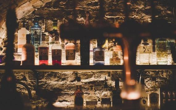 PLAU Gin and Beer House's underground bar area.