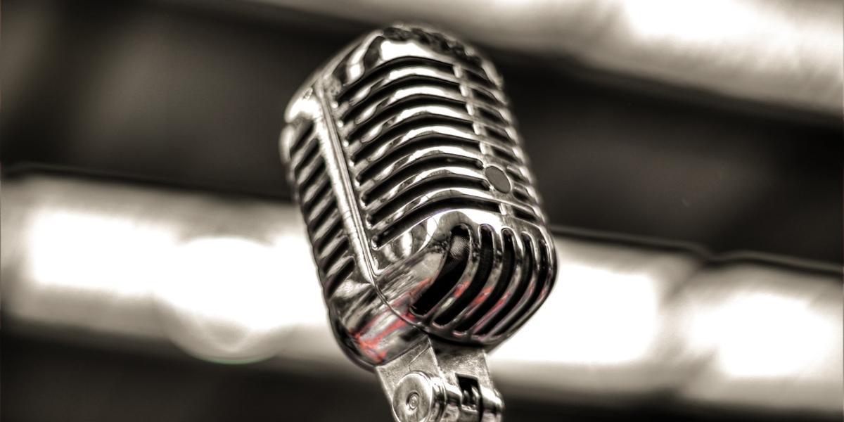 Main image Preston Musical Comedy Society Old fashioned microphone.